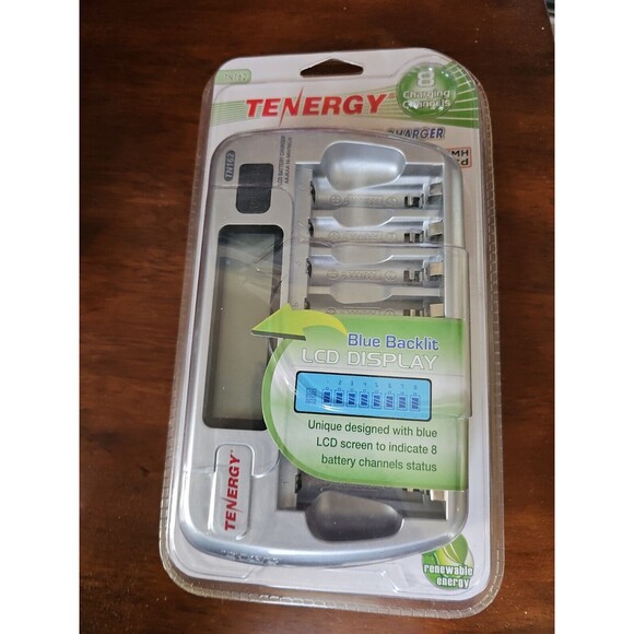 Tenergy Rechargeable Battery Charger LCD LED Fast Smart NiMH NiCD 🔋 - Picture 1 of 5